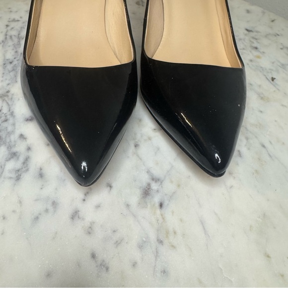 Ann Taylor size 8.5 Black Patent Leather Heels shoes Career pumps - Picture 4 of 8